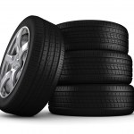 Four tires on the white background — Stock Photo © worytko_pawel #9483486