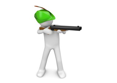 Hobbies collection - Aiming hunter clipart