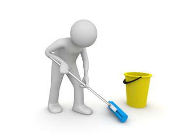 Cleaner at work clipart