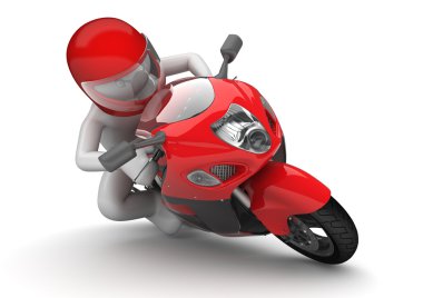 Biker close-up clipart