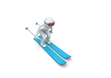 Downhill skier clipart