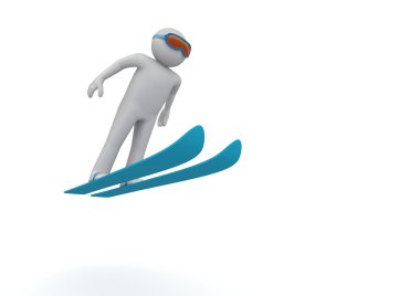 Ski jumping clipart