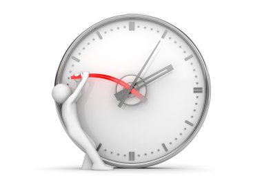 Stopping clock hands to stop the time clipart