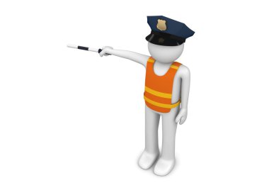 Workers collection - Traffic controller clipart