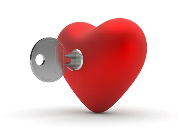 Nyckeln till hjärtat (kärlek, alla hjärtans dag, Bröllopsserien) — Stockfoto