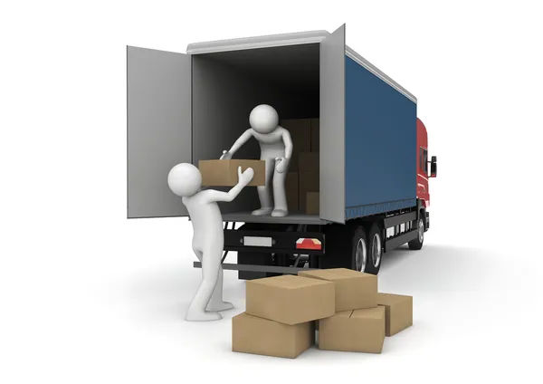 Coleção de empresas - Carregadores com caixas de carga — Fotografia de Stock