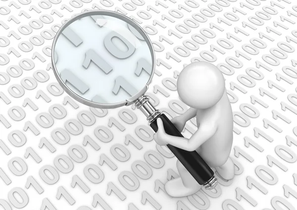 stock image Searching for some binary code