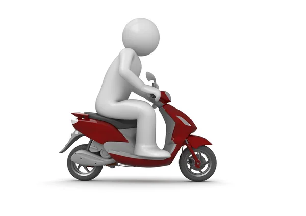 stock image Riding a scooter