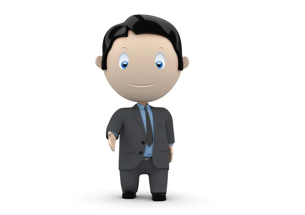 Bem-vindo! Personagens sociais 3D: homem de negócios mão para agitar, bem-vindo ou saudação. Nova coleção em constante crescimento de expressivas imagens multiúso únicas . — Fotografia de Stock
