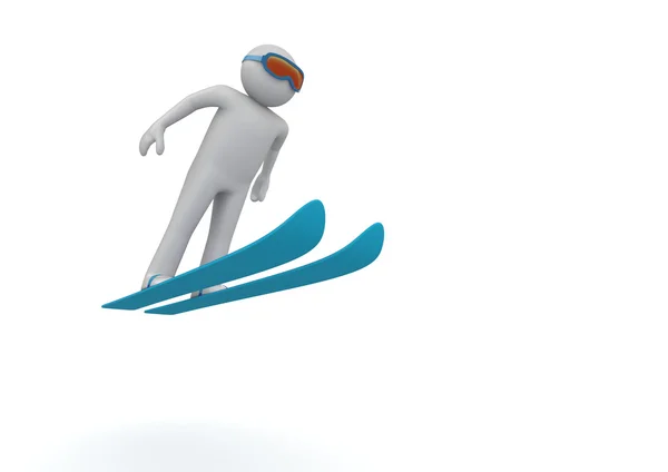 Ski跳跃 — 图库照片