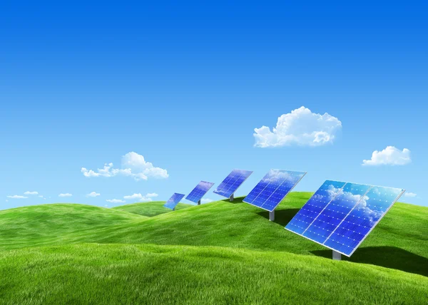 生态集合-太阳能 — 图库照片