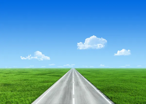 stock image Very detailed 7000px road over field - nature collection