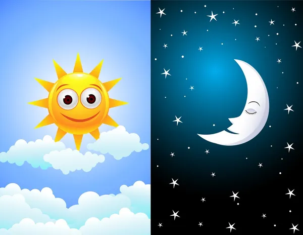 Day and night — Stock Vector