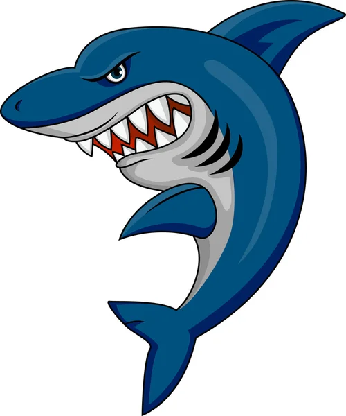 Angry Shark — Stock Vector