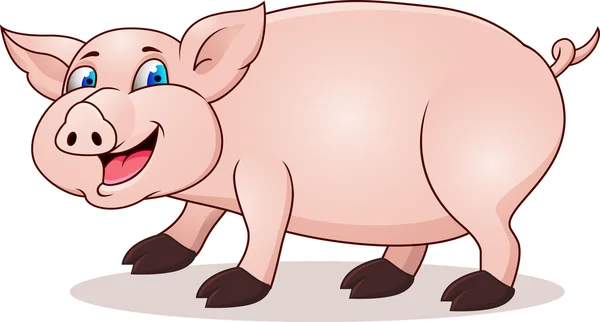 Funny pig cartoon — Stock Vector