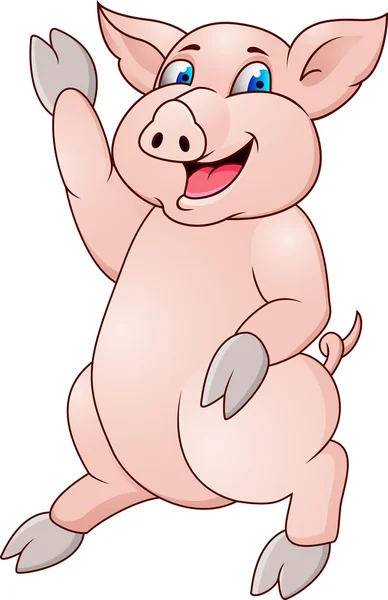 Funny pig cartoon — Stock Vector