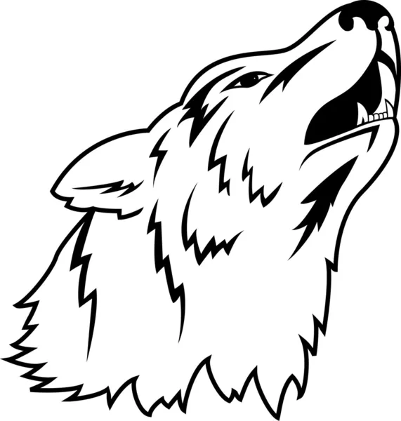 Вовк татуювання — стоковий вектор