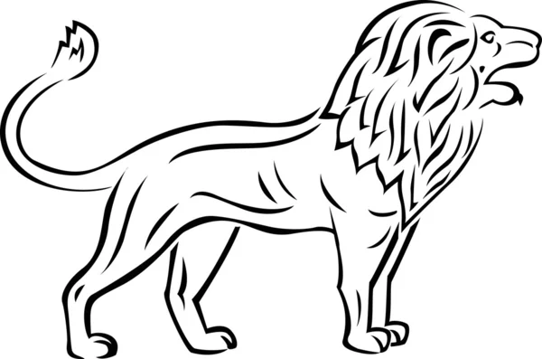 Tatuaggio del leone — Vettoriale Stock