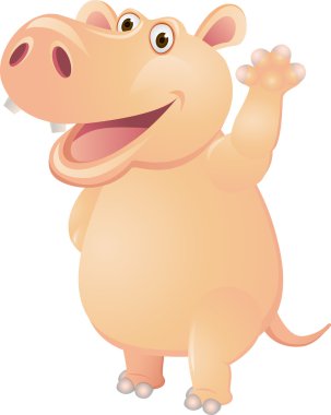 Hippo cartoon clipart