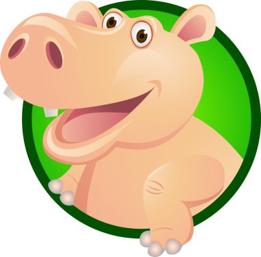 Hippo cartoon clipart