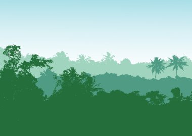 Tropical forest background clipart