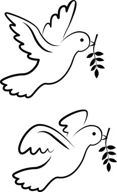 Vector dove symbol clipart