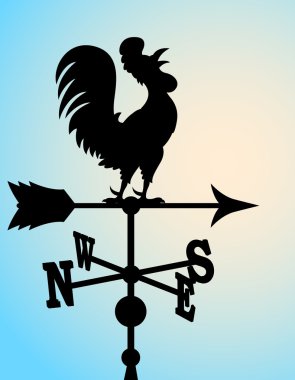 Silhouette of weathervane clipart