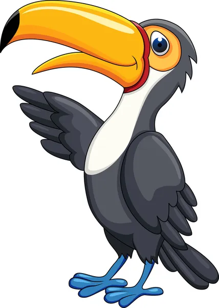 Toucan oiseau dessin animé — Image vectorielle