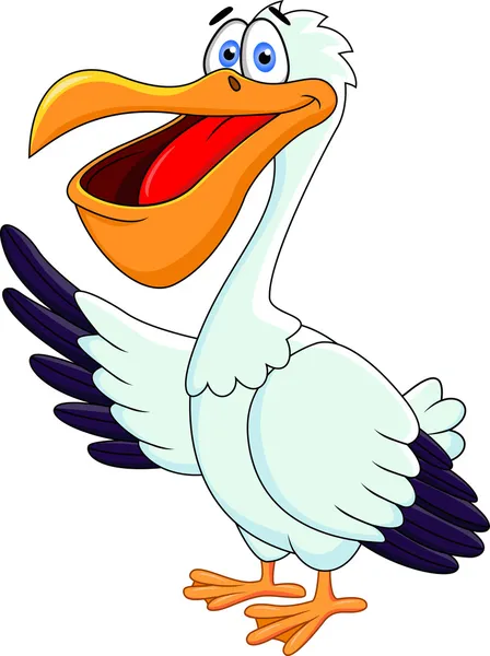 Desenhos animados pelicanos — Vetor de Stock