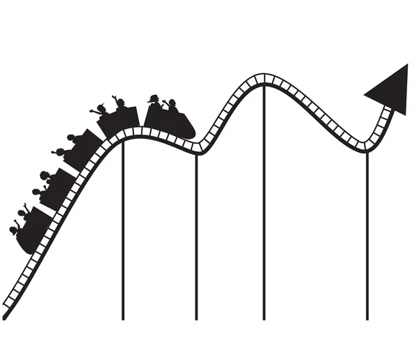 Roller coaster grafiek — Stockvector