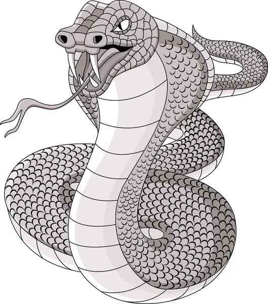 Caricatura de cobra enojada — Vector de stock