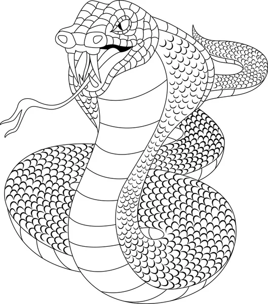 Cobra enojado tatuaje — Vector de stock