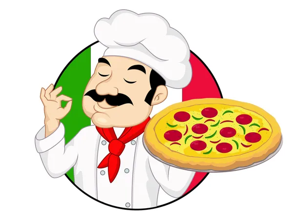 Pizza italiană — Vector de stoc