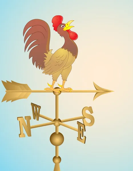 Girouette Rooster cartoon — Image vectorielle