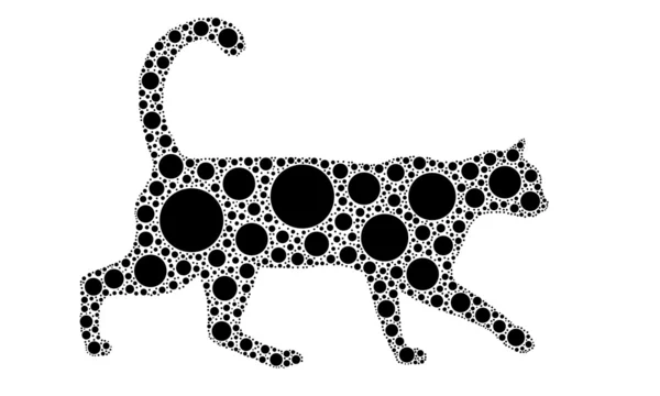 Tečkovaná kočka — Stockový vektor