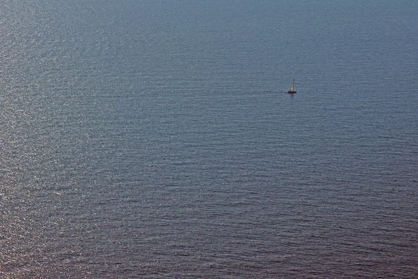 Sailboat on high seas beside Zakynthos island — Stock Photo, Image