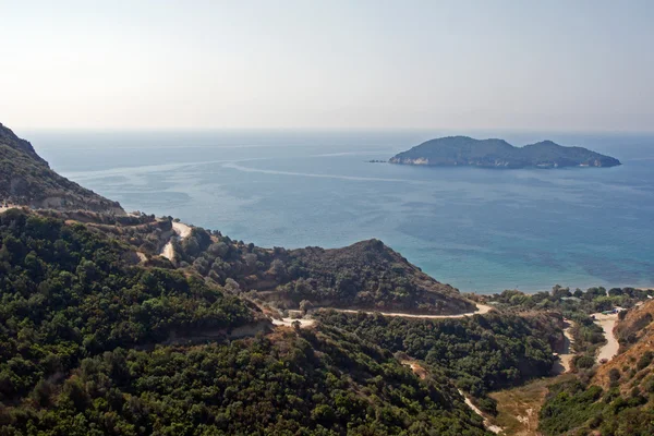 Met het oog op kust op eiland zakynthos — Stockfoto