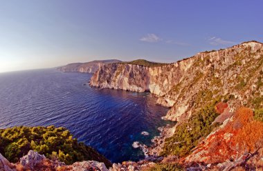 cliff zakynthos Adası ile Sahil