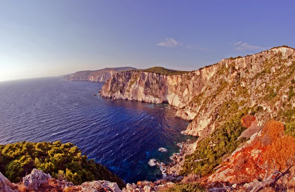 Wybrzeże z klifu w wyspa zakynthos — Zdjęcie stockowe