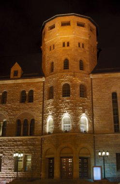 Gece tarafından İmparator Kalesi Bastille'de Poznan