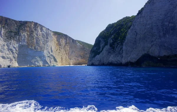 Rosto de penhasco na ilha de Zakynthos — Fotografia de Stock