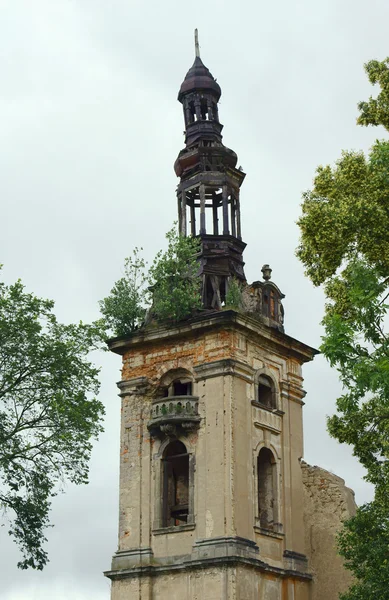 Ruine du clocher de l'église évangélique — Photo