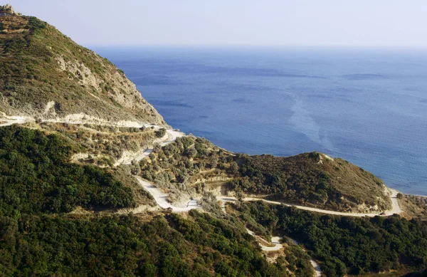 Road in mountains at Zakynthos island, Greece — Stock Photo, Image