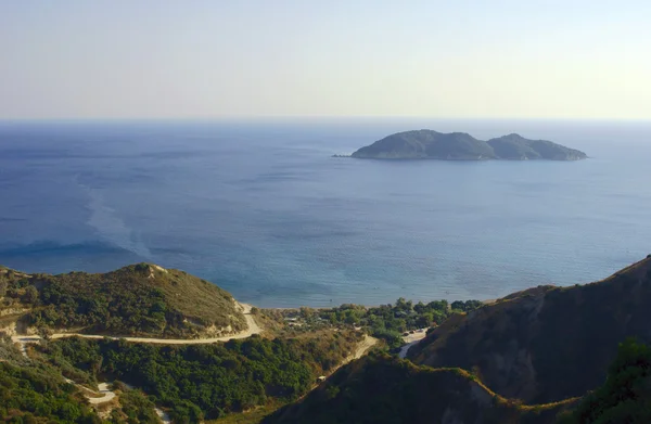 Straße in den Bergen auf der Insel Zakynthos, Griechenland — Stockfoto