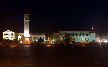 kasaba zakynthos ve liman gece