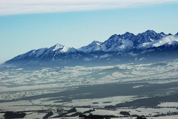 Карпатские горы зимой — стоковое фото