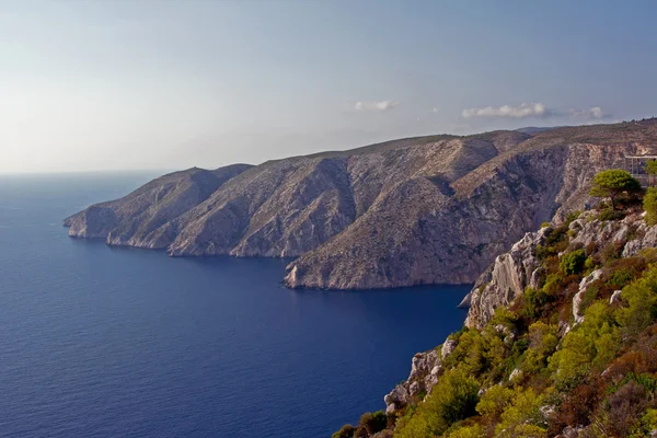 Wybrzeże z klifu na wyspie zakynthos — Zdjęcie stockowe