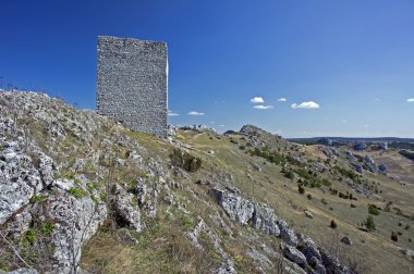 olsztyn bir kule ile harap Ortaçağ Kalesi