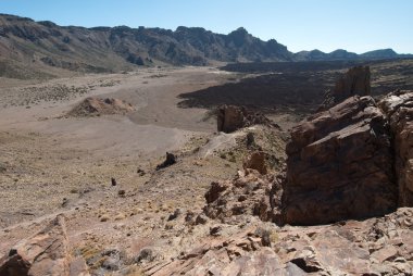 Lava fields in the Teide Park, Teneriffe, Spain clipart