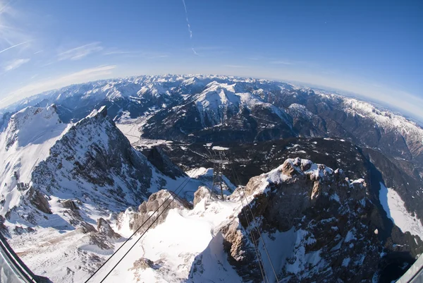 stock image The Zugspitze in Bavary, Germany. Panoramic view